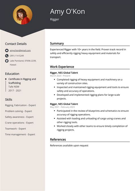 Rigger Resume Examples Template And 20 Tips