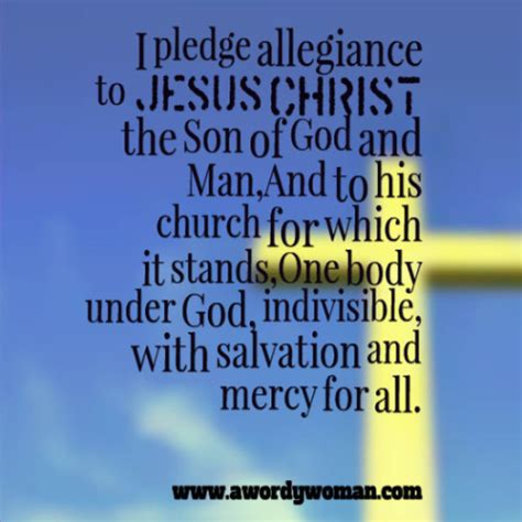 i pledge allegiance to jesus christ a wordy woman