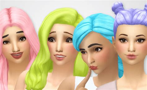 My Sims 4 Blog Base Game Hair Recolors By Noodlescc Theme Loader
