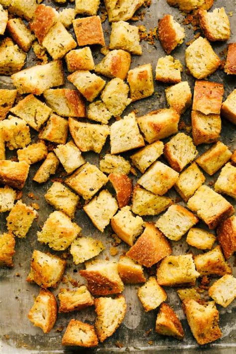 The Best Crunchy Homemade Croutons Feastrecipes