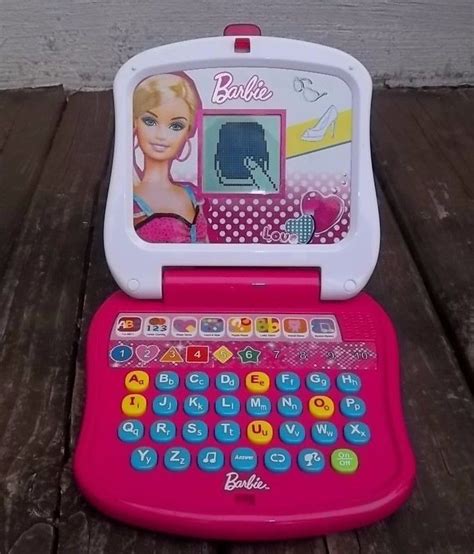 Barbie Junior Laptop White And Pink Euc Oregon Scientific Model