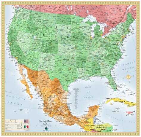 Map Of Canada Us And Mexico Maps Of The World Photos
