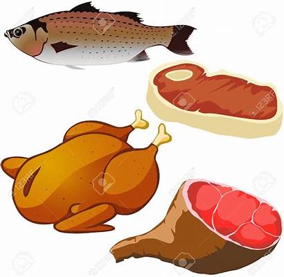 Fish Chicken Clipart Meat Meats Smoked Cliparts