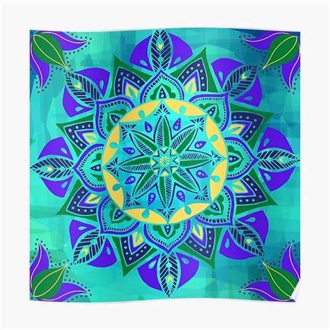 Mandala Aesthetic Floral Art Poster For Sale By Raginiepte Redbubble