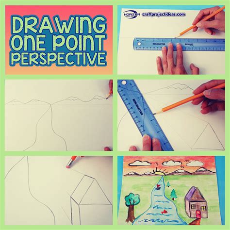 1 Point Perspective Drawing Craft Project Ideas Art Education