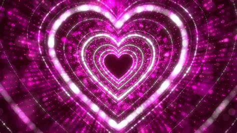 Abstract Particle Heart Love Heart Tunnel Background Heart Romantic Abstract Glow Particles