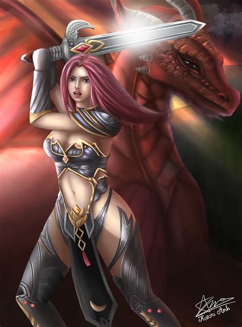 Artstation Dragon Warrior Woman