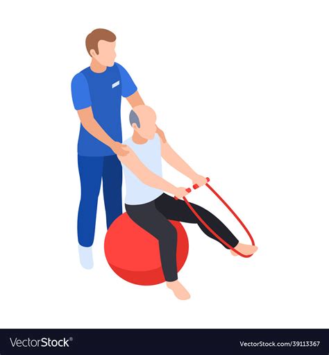 Rope Leg Massage Composition Royalty Free Vector Image