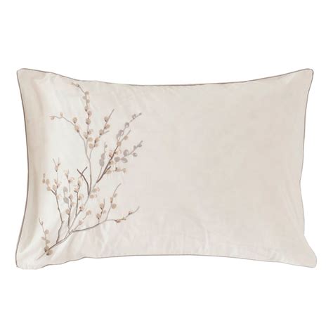 Pussy Willow Sprig Embroidered Bedding Set By Laura Ashley In Dove Grey Buy Online From The Rug