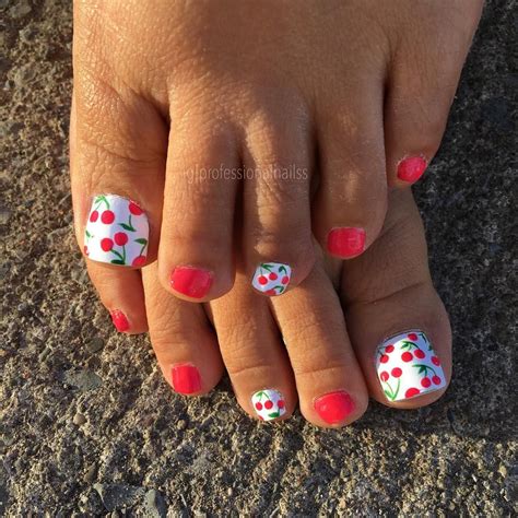 succulent sweet toes 🍒 cherries summer toe nails toe nails toe nail designs