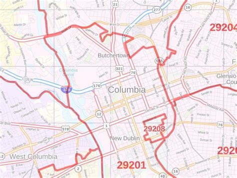 Columbia Sc Area Map