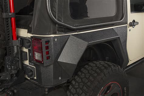Rugged Ridge Xhd Rear Armor Fenders For 07 18 Jeep Wrangler Jk Quadratec