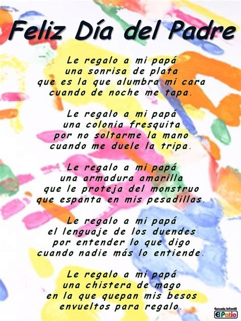 Collection Of Poesia Para El Dia Del Padre Cortas Para Nios Las Cosas