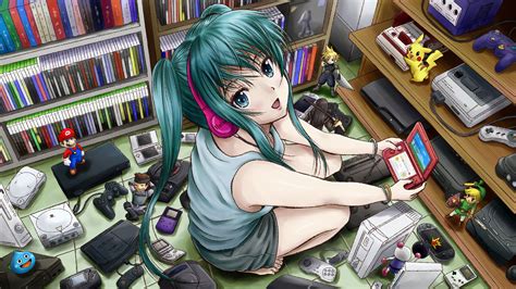 Hatsune Miku Playing Video Games Reminds Me Of Me Anime Gamers