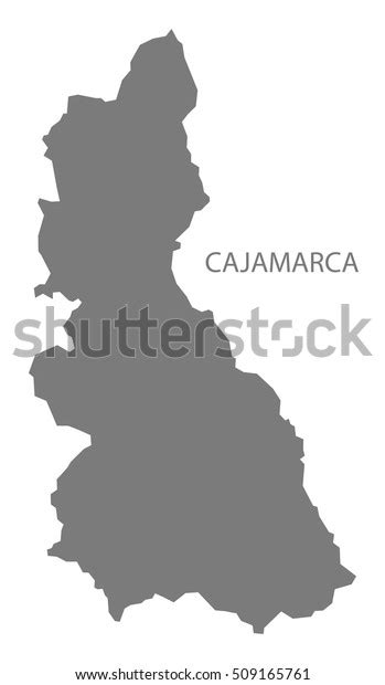 Cajamarca Peru Map Grey Vector De Stock Libre De Regalías 509165761