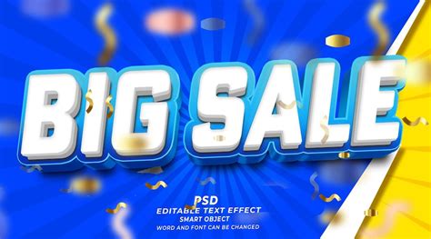Premium Psd Big Sale Psd 3d Editable Text Effect