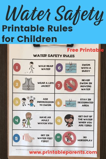 10 Water Safety Rules To Teach Your Children Printable Parents