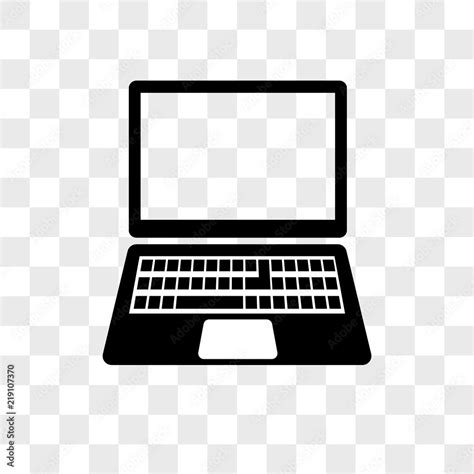 Laptop Vector Icon On Transparent Background Laptop Icon Stock Vector