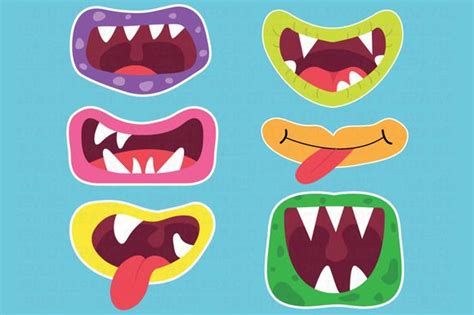 Check Out Cute Monster Mouths Clipart By Sa Clipart On Creative Market