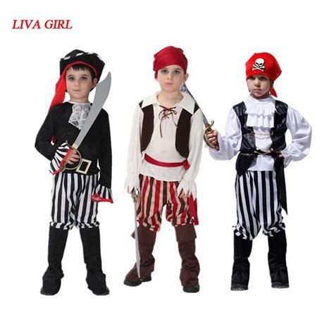 New Arrival Caribbean Pirate Costume Girls Boys Party Cosplay For