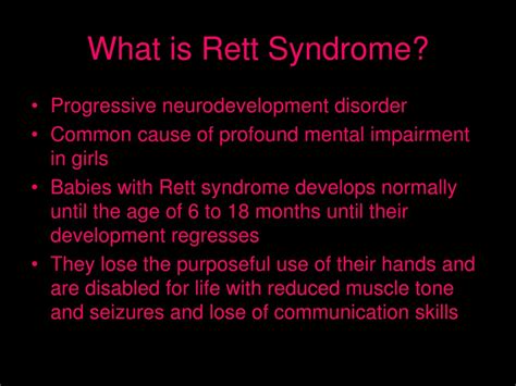 Ppt Rett Syndrome Powerpoint Presentation Free Download Id 9155865