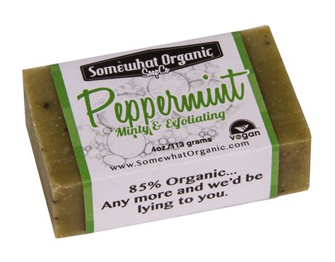 Peppermint Organic Soap 4 Oz Bar Somewhat Organic Soap Company