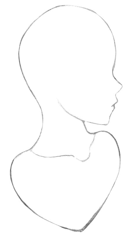 Female Side Profile Drawing Reference Face Profile Drawing Side Face
