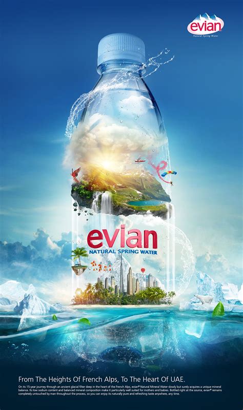 Evian Natural Spring Water On Behance Ads Creative Creative