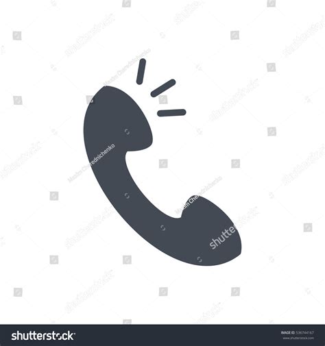 Support Icon Solid Phone Silhouette Stock Vector Royalty Free