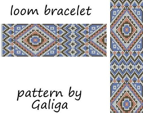 Beaded bracelet pattern Tribal pattern Loom pattern for beading pattern Beadweaving pattern ...