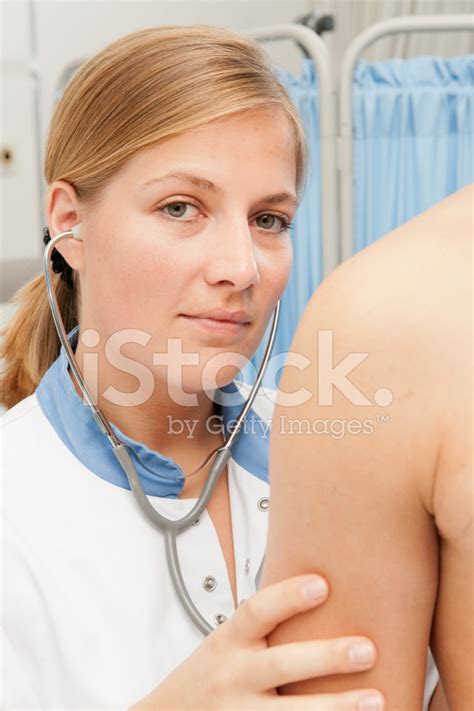 Doctor Examining Patient With Stethoscope Stock Photo Royalty Free