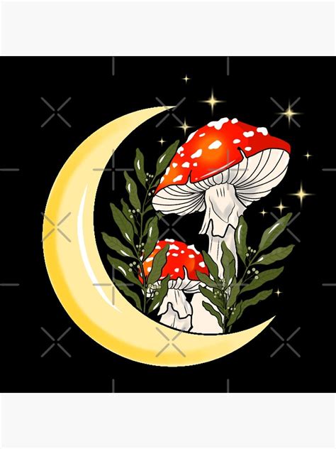 Dark Academia Goblincore Cottagecore Aesthetic Witchy Moon Fungi