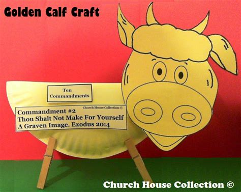 Church House Collection Blog Paper Plate Golden Calf Craft For The Ten