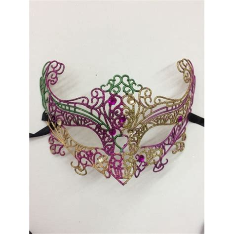 Purple And Gold Glitter Masquerade Masks