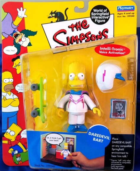 Series 8 The Simpsons Playmates Daredevil Bart Interactive Action Figure Wos Mip Ebay