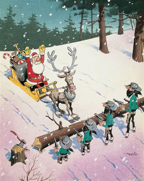 Lucky Luke Illustration Noel Joyeux Noel Noel