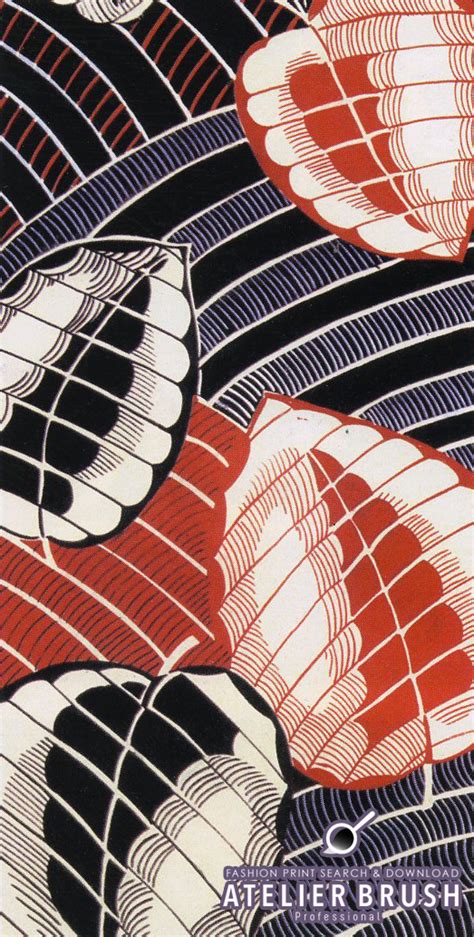Textile Design Pattern Art Deco Floral