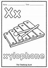 Xylophone Flashcards sketch template