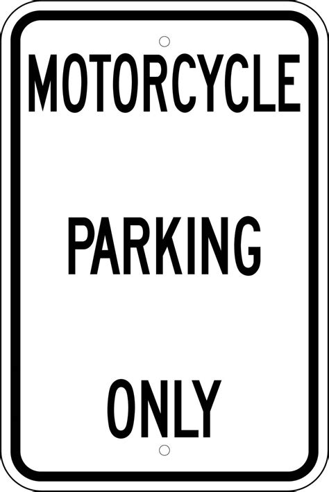 Motorcycle Parking Only Sign G 81 Cheap Street Signs