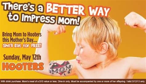Hooter S Offers Moms Free Meals On Mother S Day Free Entrees For Moms