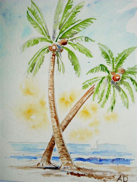 Below the leaves draw a curved trunk that is wider at the bottom and narrower at the top. How to Draw a Palm Tree | DrawingForAll.net | Palm tree ...
