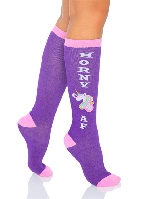 Women S Horny Af Knee High Socks By Leg Avenue Inked Shop