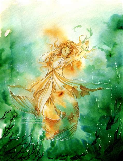017 Golden Mermaid By Scarlett On Deviantart
