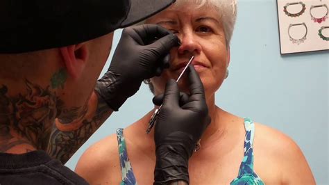 adorable grandma gets her nose pierced youtube