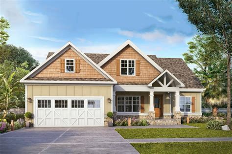 Plan 360052dk Two Story Craftsman House Plan With Main Level Master