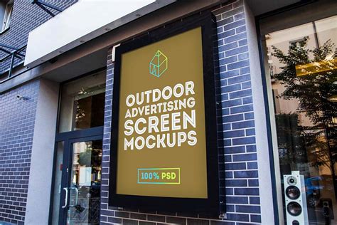 outdoor advertising screen mockup mockup world
