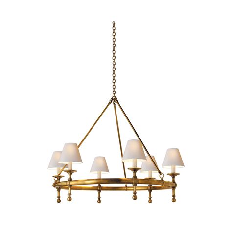 E F Chapman Classic 33 Inch 6 Light Chandelier By Visual Comfort And
