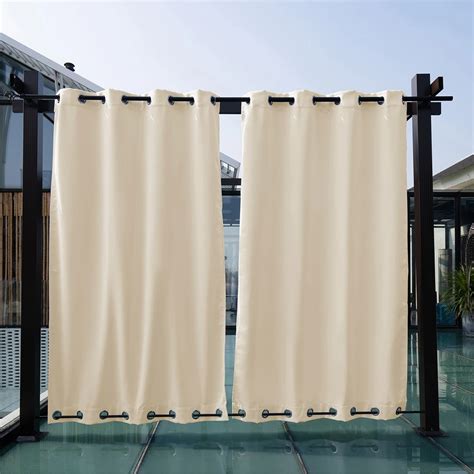 Outdoor Waterproof Grommet Top And Bottom Curtains 1 Pcs Snowcity