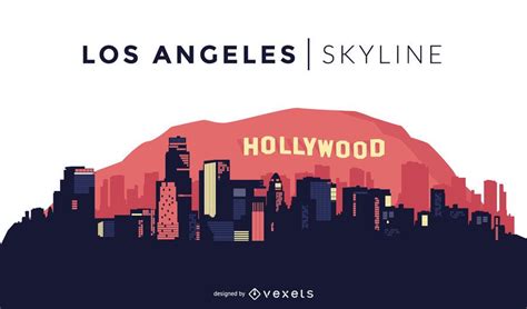 Los Angeles Skyline Design Vector Download