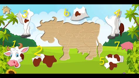 تركيب صورة مبعثرة لصورة لبقرة لعبة تركيب الصور المقطعة أفضل العاب تركيب الصور youtube